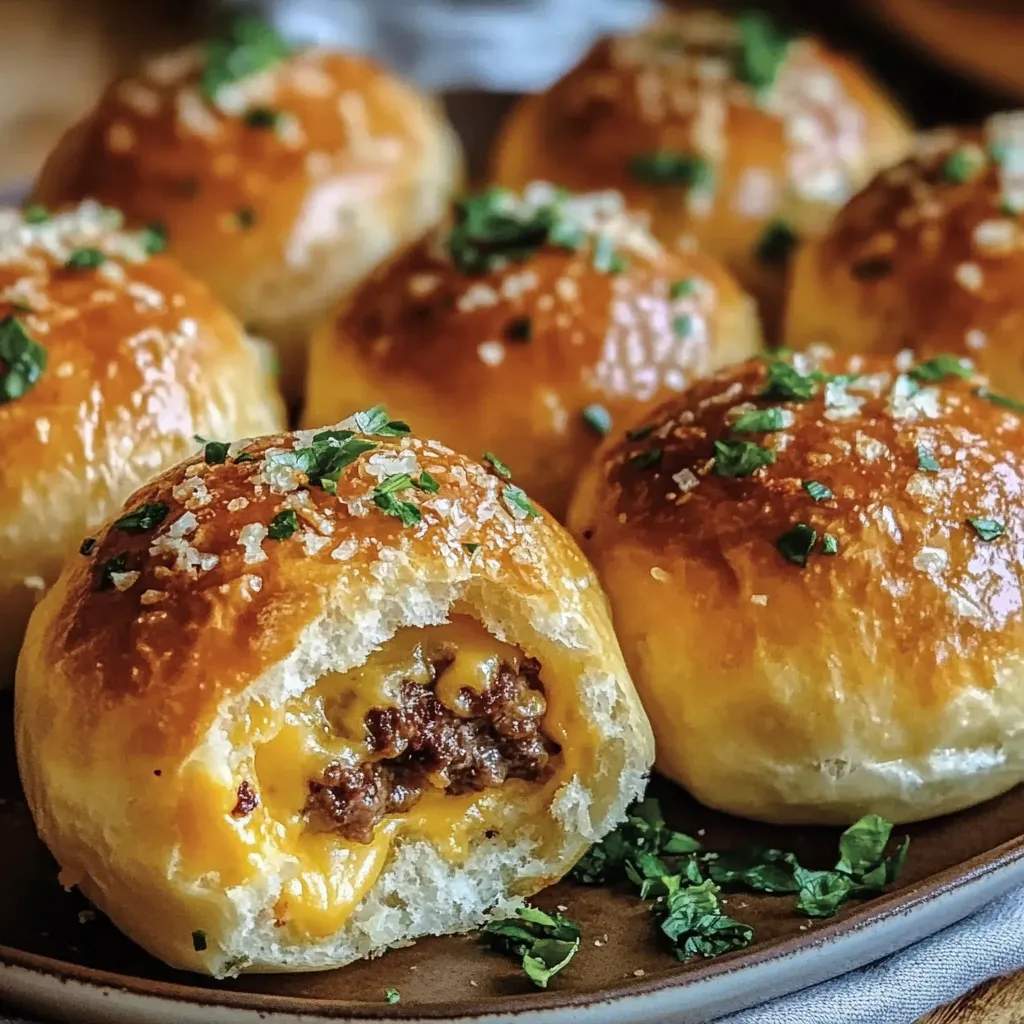 Garlic Butter Cheeseburger Snacks