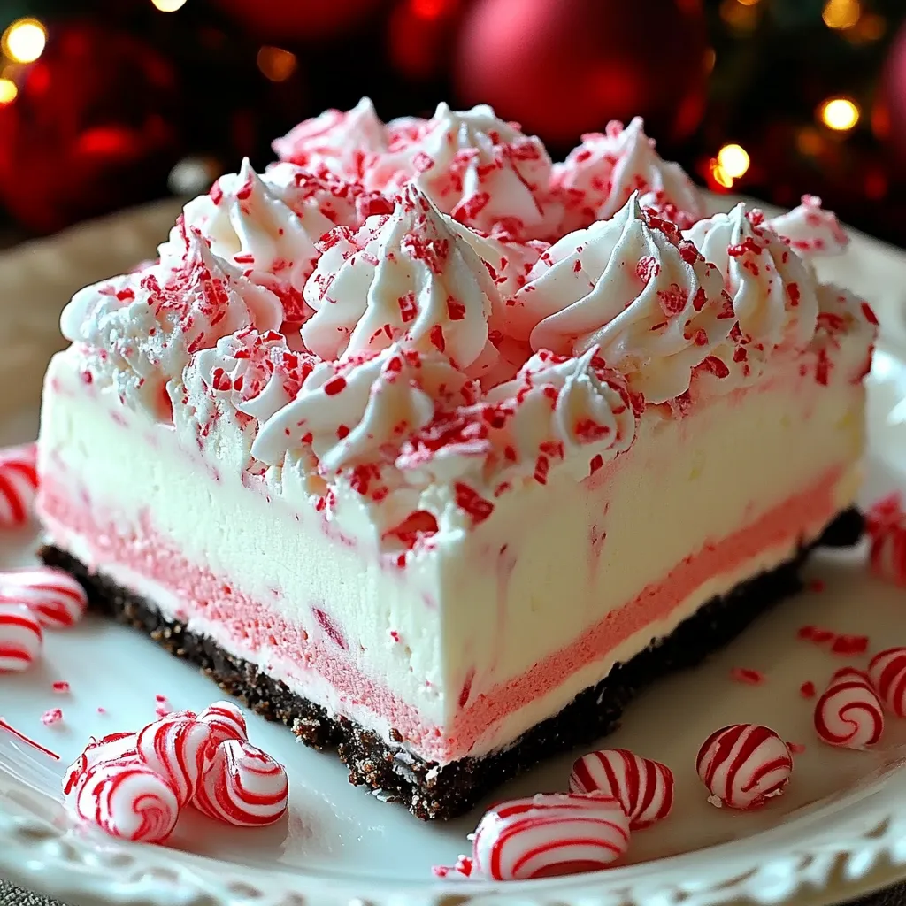 Holiday peppermint cheesecake