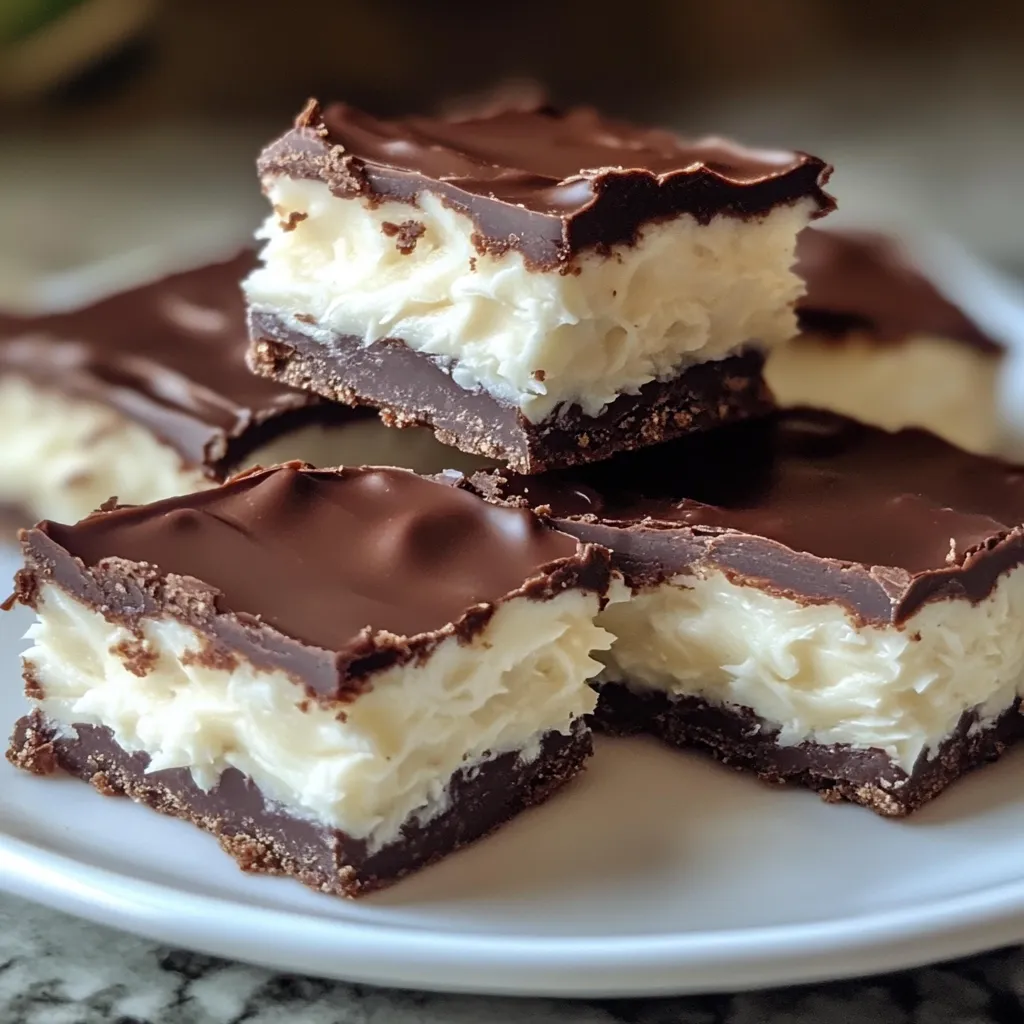 Homemade chocolate coconut bars 