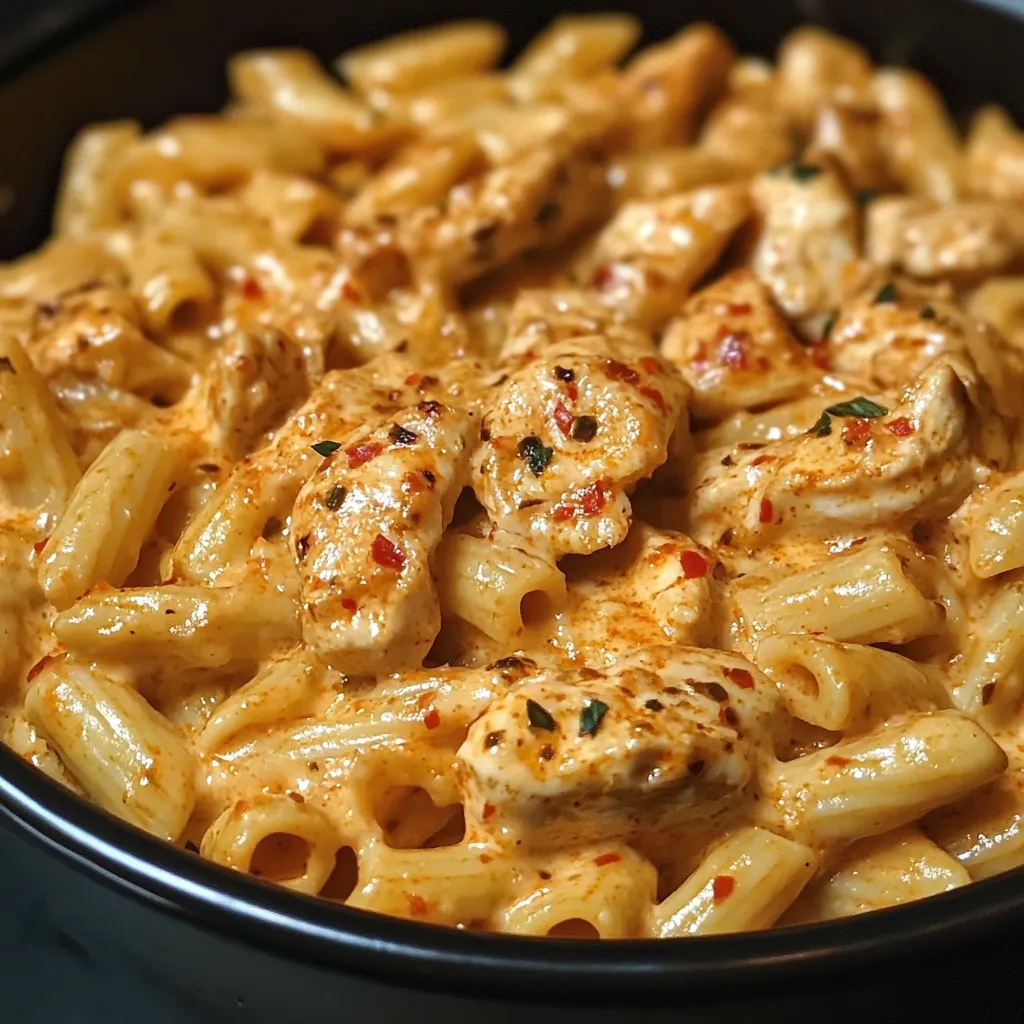 Creamy Cajun chicken pasta bake