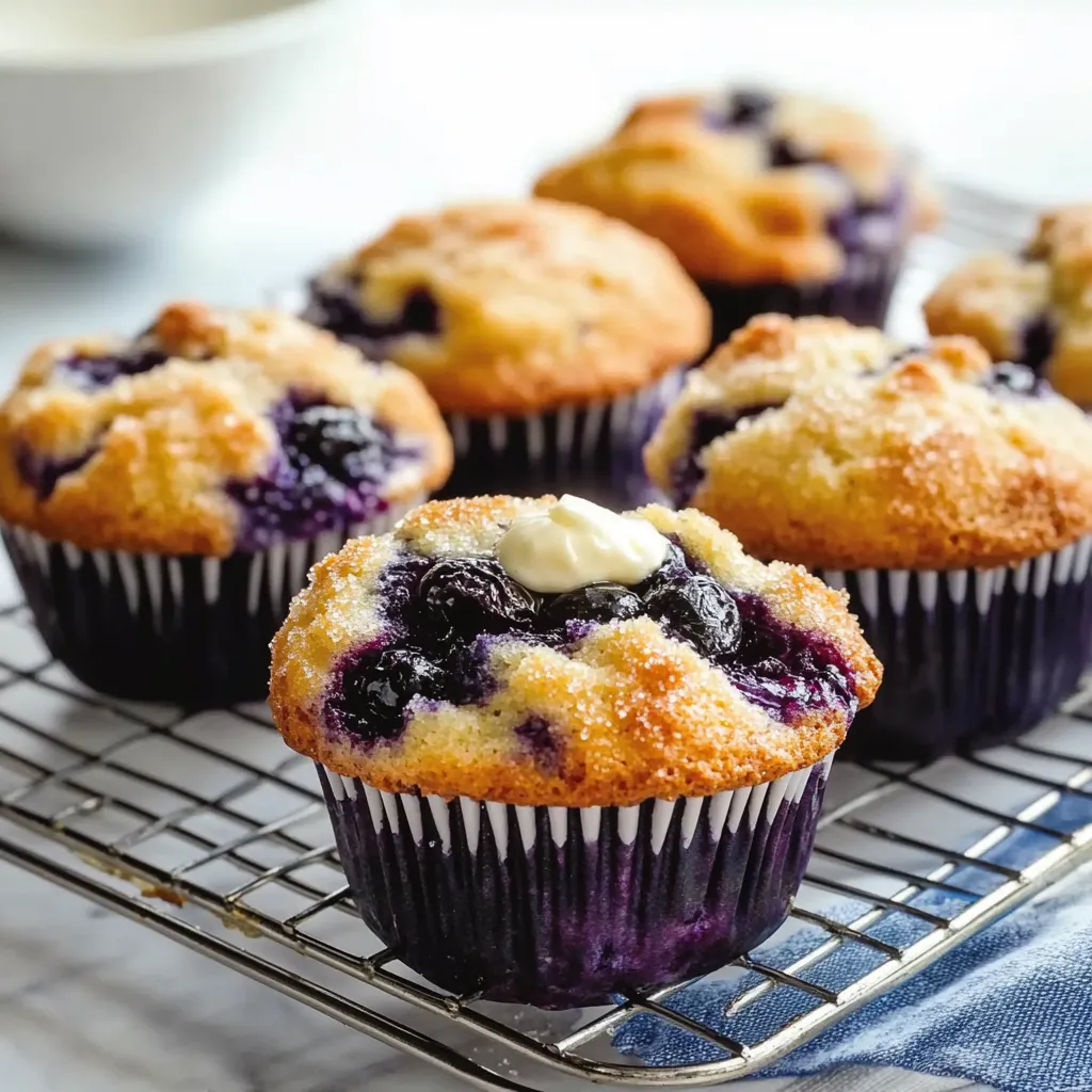 Homemade blueberry muffins