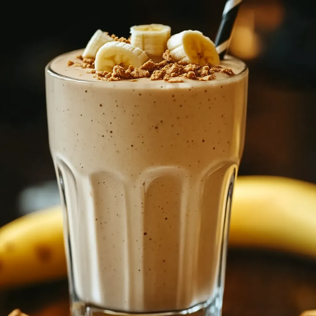 Milkshake banane beurre de cacahuète